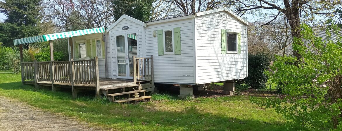 Mobil-home 3 chambres avec terrasse couverte à Arzal Morbihan
